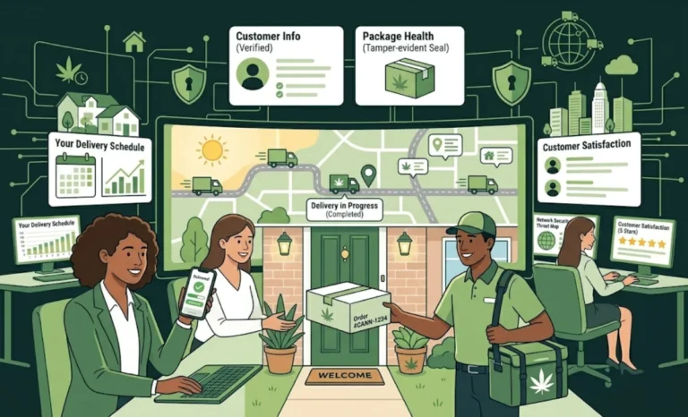 Santa Ana Weed Delivery vs Traditional Dispensaries: The Key Decision Factor Santa Ana weed delivery services courier handing cannabis order to a customer at their front door
