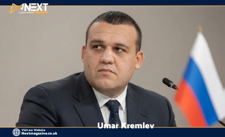 Umar Kremlev speaking at an IBA boxing event as president of the International Boxing Association