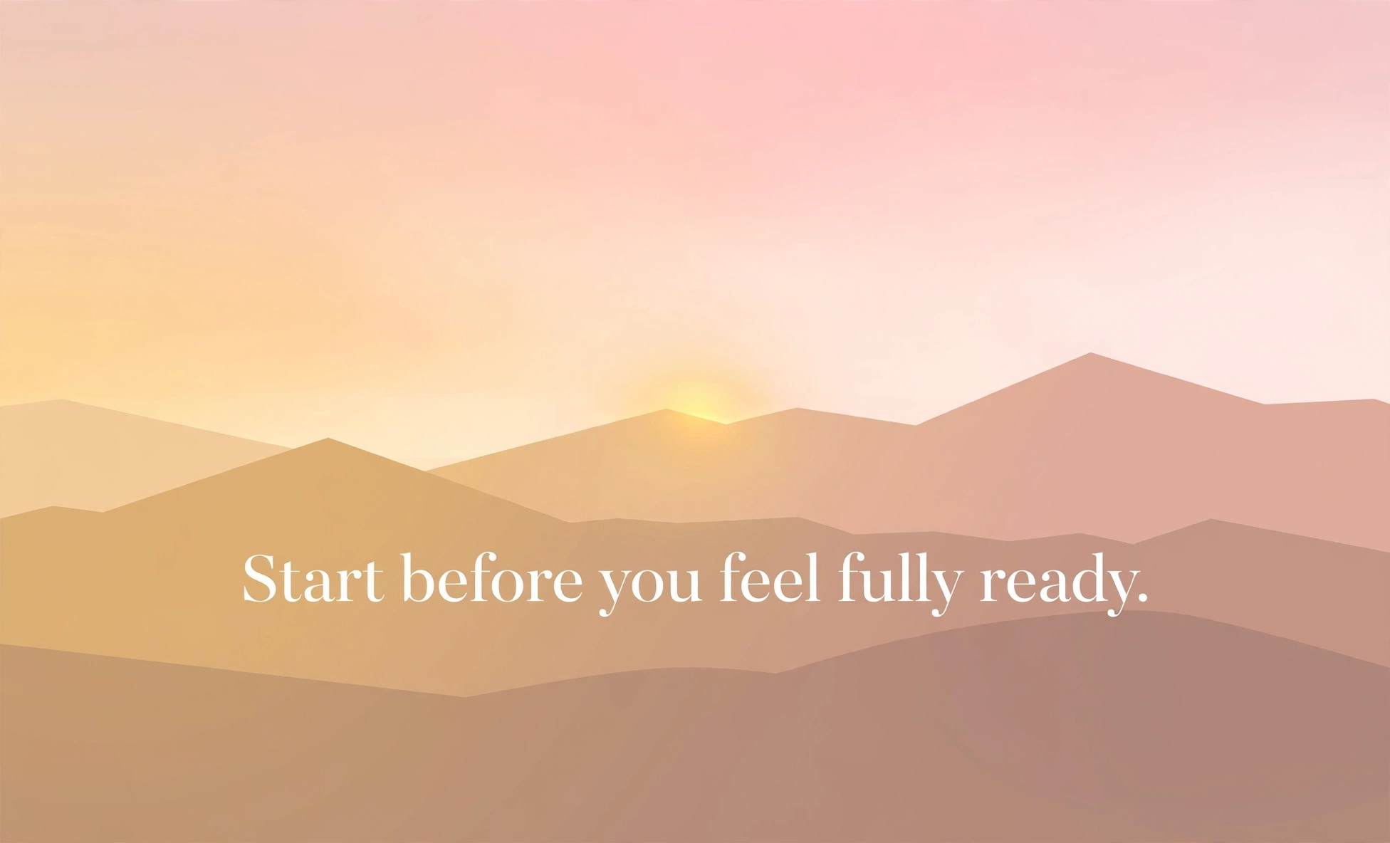 Home - - Next Magazine Sunrise over mountains with motivational quote text overlay