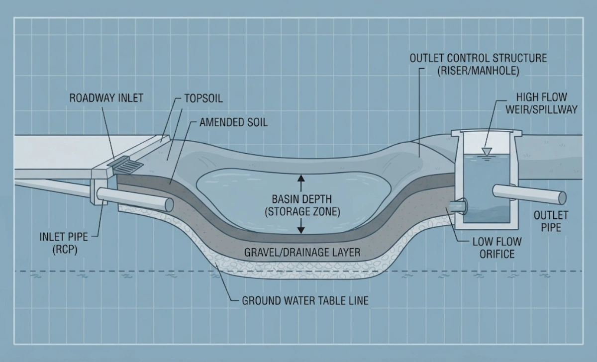 Hydraulic Engineering Services: The Definitive Guide to Design, Compliance, and Infrastructure Solutions - Business - Next Magazine hydraulic engineering services detention basin cross section