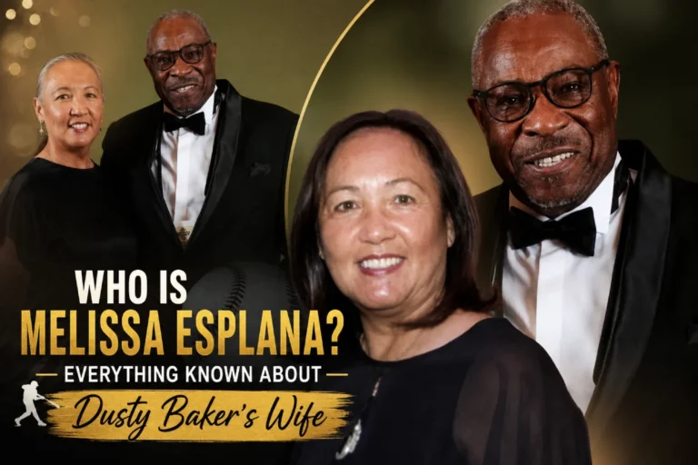 Melissa Esplana with Dusty Baker