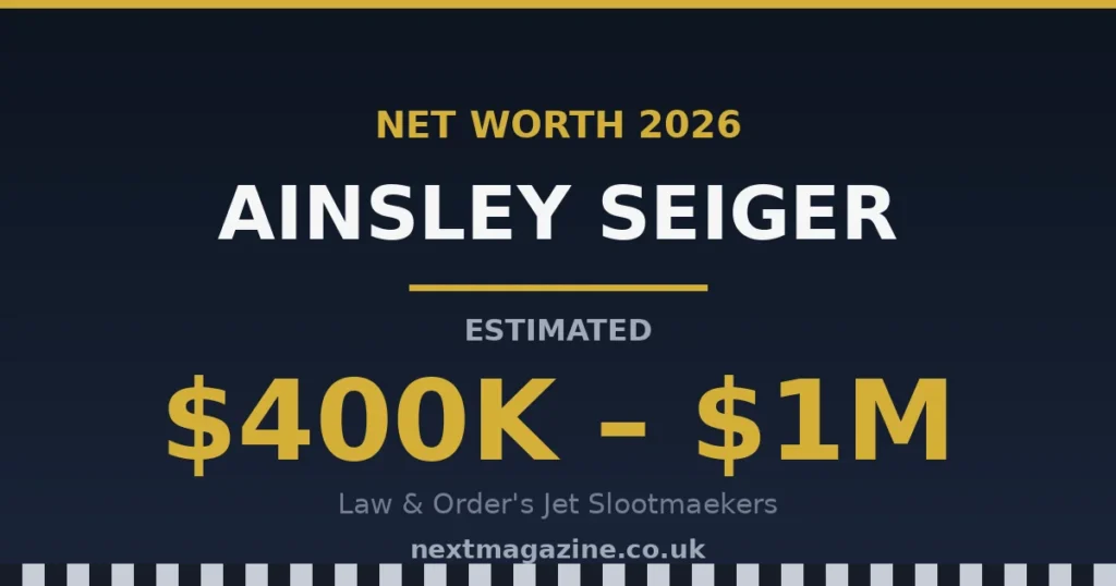 Ainsley Seiger net worth 2026 — estimated between $400,000 and $1 million