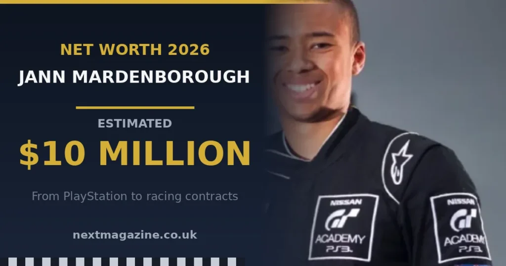 Jann Mardenborough net worth 2026 — estimated at $10 million
