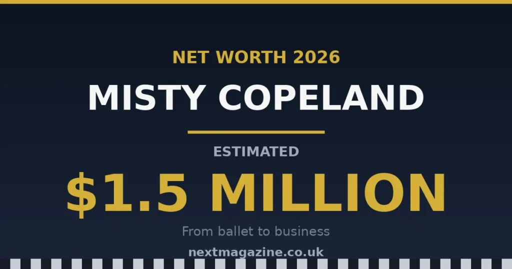 Misty Copeland net worth 2026 — estimated at $1.5 million